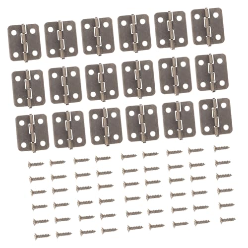 GETAJGHSD 50 Sätze Teiliges Mini Klappscharniere aus Eisen für Schmuckkästchen und Holzkisten Antik Bronzefarben Inklusive Schrauben Langlebig Rostbeständig und Sanft Schließend für von GETAJGHSD