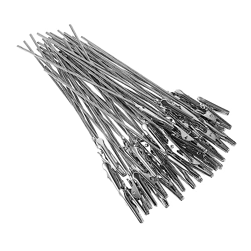 GETAJGHSD 50 Stück Metall Draht Krokodilklemmen Alligator Clips für Tischnummern Memo und Kartenhalter für Büro und DIY Projekte von GETAJGHSD