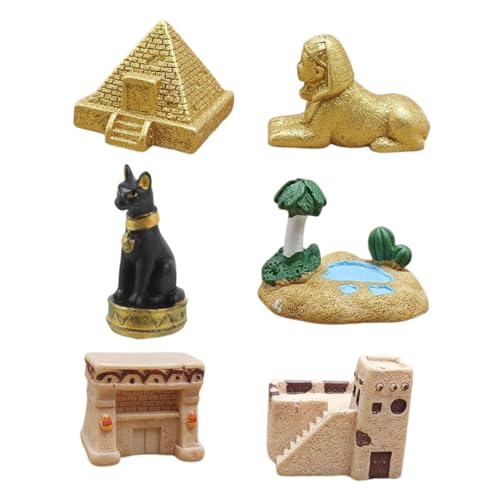GETAJGHSD 6 Stück Teiliges Set Ägyptische Pyramidenstatue Modelle für Schreibtischdekoration Historische Sandtisch Szenen für Geschichtsbegeisterte GETAJGHSD 6 Stück Teiliges Set Ägyptische Pyramidenstatue Modelle für Schreibtischdekoration Historische Sandtisch Szenen für Geschichtsbegeisterte von GETAJGHSD