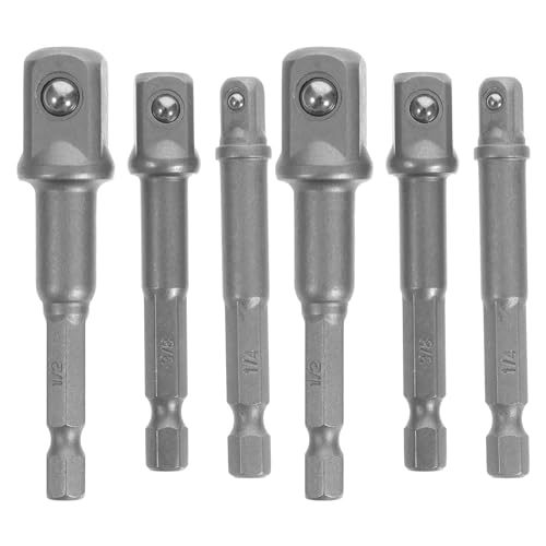 GETAJGHSD 6 Stück Teiliges Stecknussadapter Set für Bohrmaschinen und Adaptern Hochwertige Stahlkonstruktion für Professionelle Anwendungen Fahrzeugreparatur und Heimwerkerprojekten GETAJGHSD 6 Stück Teiliges Stecknussadapter Set für Bohrmaschinen und Adaptern Hochwertige Stahlkonstruktion für Professionelle Anwendungen Fahrzeugreparatur und Heimwerkerprojekten von GETAJGHSD