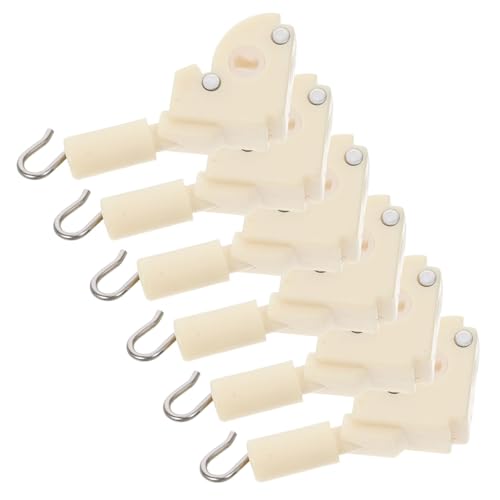 GETAJGHSD 6 Stück Teiliges Wandkippmechanismus für Jalousien Halterung für Fensterrollos Installieren und Kompatibel mit Verschiedenen Vorhängen Beige von GETAJGHSD