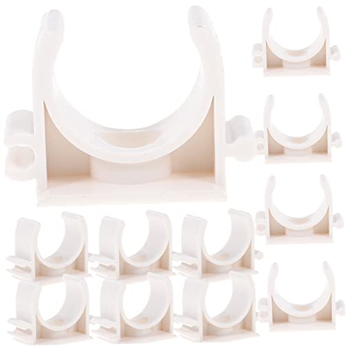 GETAJGHSD 60 Stück PVC U Form Rohrehalterung Robuste PVC Rohrschellen für Wasserleitungen Vielseitige Anwendung Korrosionsbeständig Installieren für Zuhause und von GETAJGHSD