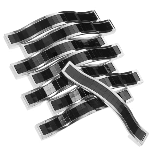 GETAJGHSD 8 Stück Schwarze Möbelgriffe Zinklegierung Schubladengriffe Modern Stil Langlebig Rostfrei für Schränke Kommoden Kleiderschränke Vielseitig Einsetzbar Lochabstand von GETAJGHSD