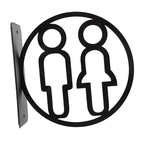GETAJGHSD Acryl Toilettenschild Doppelseitig Schwarz Moderne Wc Türbeschilderung Damen Unisex Wc Hinweisschild für Geschäft Leicht zu Montieren Langlebig und Stilvoll GETAJGHSD Acryl Toilettenschild Doppelseitig Schwarz Moderne Wc Türbeschilderung Damen Unisex Wc Hinweisschild für Geschäft Leicht zu Montieren Langlebig und Stilvoll von GETAJGHSD