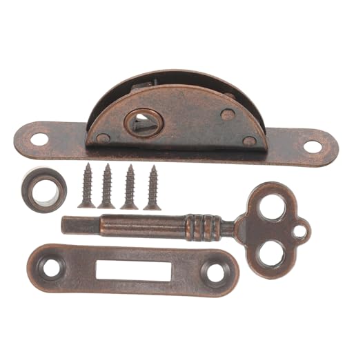 GETAJGHSD Antike Möbel Lock Halbrundes Design Lock für Schranktüren Einfache Installation für Vintage Möbel und Antiquitäten Langlebig und Elegant GETAJGHSD Antike Möbel Lock Halbrundes Design Lock für Schranktüren Einfache Installation für Vintage Möbel und Antiquitäten Langlebig und Elegant von GETAJGHSD