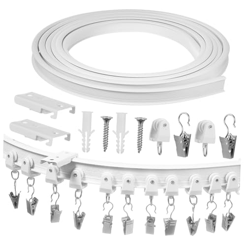 GETAJGHSD Biegsame Deckenvorhangschiene Flexibles Vorhangschienenset Für Raumteiler Mit Edelstahlklemmen Installieren Geeignet Für Verschiedene Vorhänge Und Fensterkonfigurationen GETAJGHSD Biegsame Deckenvorhangschiene Flexibles Vorhangschienenset Für Raumteiler Mit Edelstahlklemmen Installieren Geeignet Für Verschiedene Vorhänge Und Fensterkonfigurationen von GETAJGHSD
