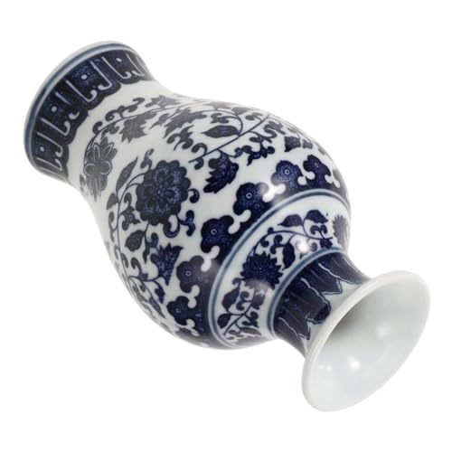 GETAJGHSD Keramische Vase Blau Und Weiß Antike Stil Blumenvase Kleine Tischdeko Für Elegante Blumenarrangements Im Wohnzimmer Oder Dem Tv-Schrank Perfektes Zuhause- von GETAJGHSD