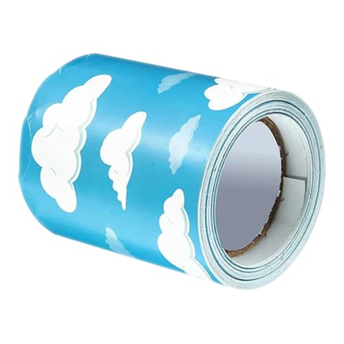 GETAJGHSD Blaue Wolken Bulletin Board Border Aufkleber Abziehbare Dekoration für Klassenzimmer und Wände Diy Muster Vielseitig Einsetzbar Einfach zu Schneiden Installieren von GETAJGHSD
