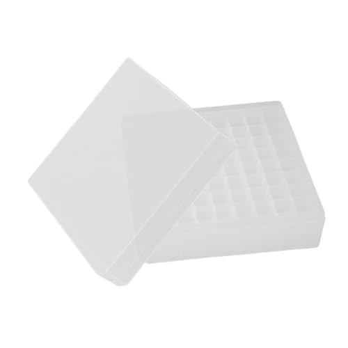 GETAJGHSD Kryogene Aufbewahrungsbox 1.5ml 1.8ml 2ml – Reagenzglashalter für Gefrierschrank Organizer für Kleine Röhrchen Transparent mit Deckel Langlebig und Sicher von GETAJGHSD