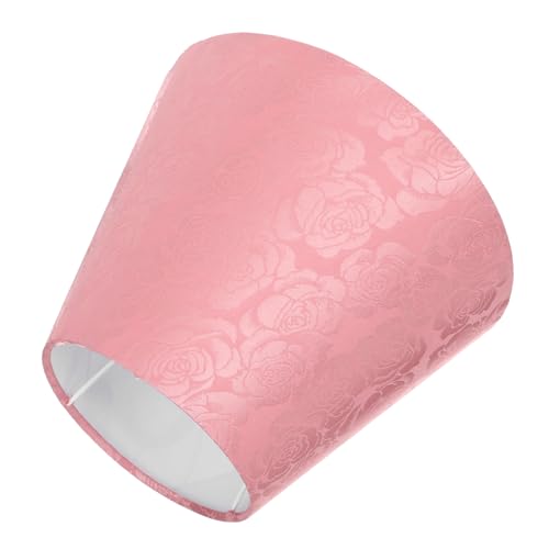 GETAJGHSD Chrysanthemen Bestickter Jacquard Lampenschirm Künstlerischer Tischlampen schirm Kompakter Nachttisch Lampenschirm Einfache Montage Langlebig Passend für Leuchten Tiefrosa von GETAJGHSD