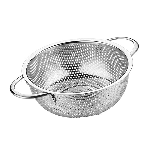 GETAJGHSD Colander mit Doppelgriffen Küchensieb für Gemüse Obst und Frittierte Speisen Effizientes Abtropfen und Waschen Langlebig und Robust für Schnelle Zubereitung von GETAJGHSD
