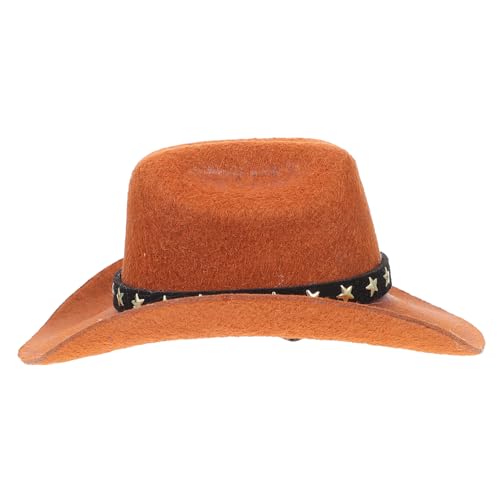 GETAJGHSD Dekorativer Hund Cowboy Hut mit verstellbarem Band und atmungsaktiv Lustiges Party Accessoire für kleine Hunde und Katzen Kostüm für Bilder und Festtage von GETAJGHSD