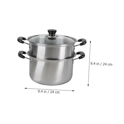 GETAJGHSD Edelstahl Dampfgarer und Kochtopf Rostfrei Hitzebeständig Leicht zu Reinigen mit Komfortablem Griff für Zuhause zum Dünsten und Kochen Langlebiges Kochgeschirr von GETAJGHSD