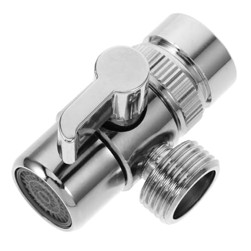 GETAJGHSD Wasserhahn Schlauchadapter Messing 4-Zoll Wasserleitungsverteiler Drehbarer Metallgriff Dicht und Rostfrei für Waschmaschine und Geschirrspüler von GETAJGHSD