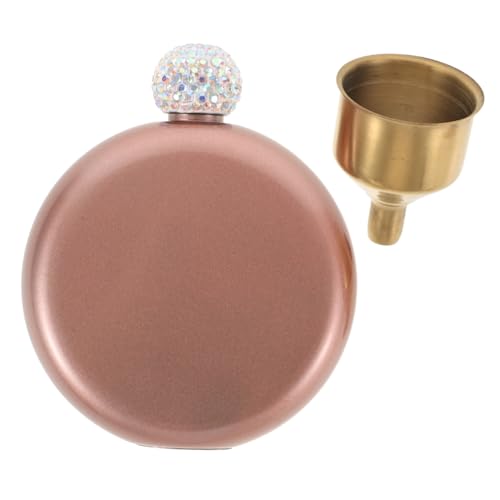 GETAJGHSD Flagon Tragbarer Weinflachmann Alkoholbehälter Praktischer Schnapsflachmann Schnapsflachmann Für Camping Whiskyflachmann Professionelle Feldflasche Isolierflasche Metallflachmann von GETAJGHSD