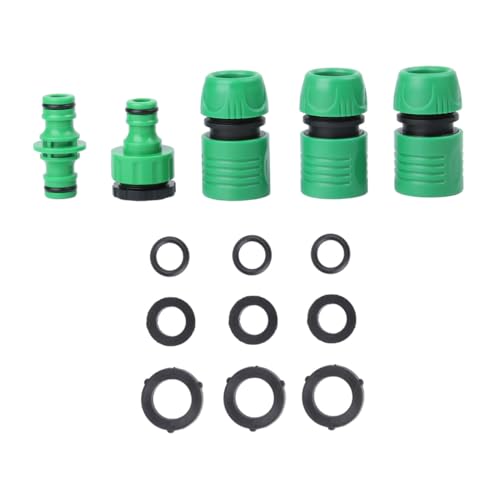 GETAJGHSD Gartenschlauch Verbinder Set Robuster Druckfester Schnellkupplung Hahnverbinder für Gartenbewässerung Vielseitig für Balkon Blumen Gießen Autowäsche Langlebig Grün von GETAJGHSD