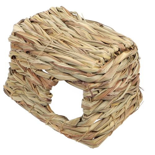 GETAJGHSD Hamster Versteck aus Naturstroh Handgefertigtes Kleines Versteckspielzeug mit Tunnel Stressreduzierendes Nest für Hamster Meerschweinchen Chinchillas und Kleine Kleintiere GETAJGHSD Hamster Versteck aus Naturstroh Handgefertigtes Kleines Versteckspielzeug mit Tunnel Stressreduzierendes Nest für Hamster Meerschweinchen Chinchillas und Kleine Kleintiere von GETAJGHSD