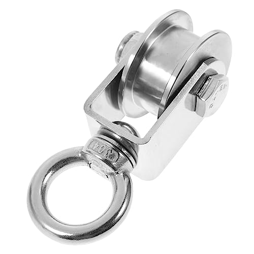 GETAJGHSD Edelstahl Umlenkrolle H- Hochbelastbare Seilrolle Mit Drehung Korrosionsbeständig Für Kabel Und Drahtseilanwendungen Für Fitness Und Hebeprojekte von GETAJGHSD