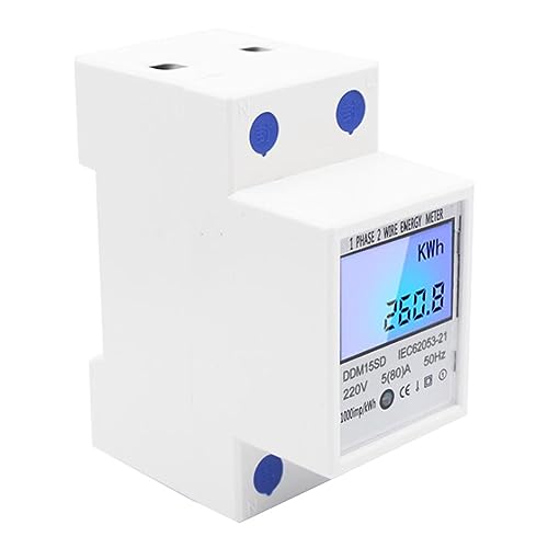 GETAJGHSD Hutschienen Stromzähler LCD Display Multifunktionales Messgerät für Haushalte Din Rail Kompatibel für Trockene und Belüftete Räume von GETAJGHSD