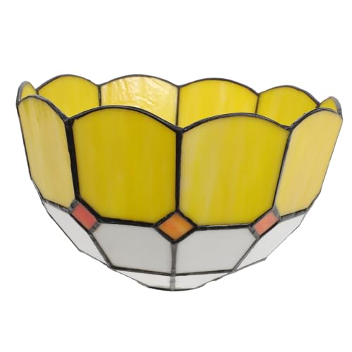 GETAJGHSD Lampenschirm Dekorativer Ersatz für Wand und Deckenlampen Geeignet für Wohnzimmer und Schlafzimmer mit Elegantem Design Gelb und Weiß GETAJGHSD Lampenschirm Dekorativer Ersatz für Wand und Deckenlampen Geeignet für Wohnzimmer und Schlafzimmer mit Elegantem Design Gelb und Weiß von GETAJGHSD