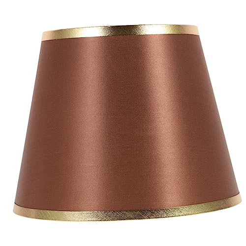 GETAJGHSD Lampenschirm Rund Kaffee Gold für Tisch und Wandleuchten Stilvolle Lichtabdeckung Strapazierfähigem Stoff für Schlafzimmer und Wohnzimmer von GETAJGHSD