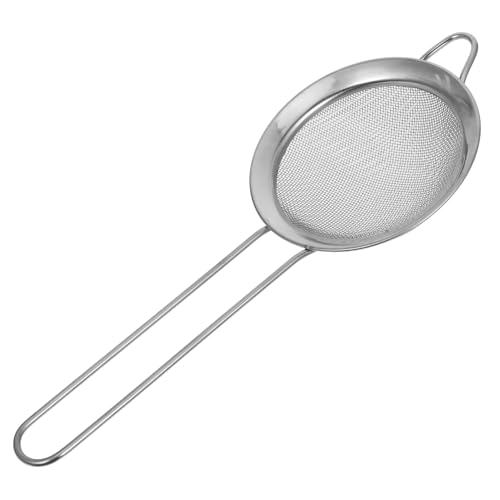 GETAJGHSD Feinmaschiges Mehlsieb Aus Edelstahl Mit Ergonomischem Griff Handliches Küchensieb Für Präzises Sieben Von Mehl Und Kakaopulver Für Backen Und Kochen von GETAJGHSD