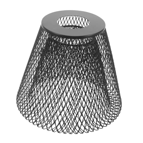 GETAJGHSD Metall Käfig Lampenschirm Hängelampe Deckenleuchte Ersatz Lampenschirm Trapezform Schwarz Hohl Mesh Design Für Schlafzimmer Wohnzimmer Restaurant Büro von GETAJGHSD