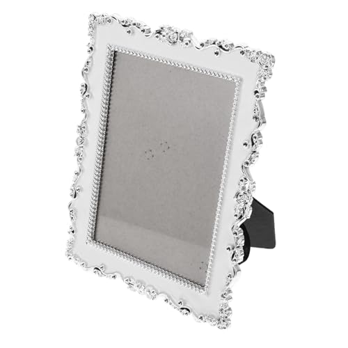 GETAJGHSD Rosen Bilderrahmen Tischdekoration Verzierter Bilderrahmen Vintage-fotorahmen Ovaler Bilderrahmen Weißes Antikes Barocker Ovaler Rahmen Dekorativer Bilderrahmen von GETAJGHSD