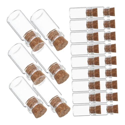 GETAJGHSD 24stücke Mini-glasflaschen Mit Korken Kleine Glasfläschchen Glasflaschen Zum Dekorieren Und Aufbewahren Transparente Mini-flaschen Handgefertigte Mit Korkdeckel von GETAJGHSD