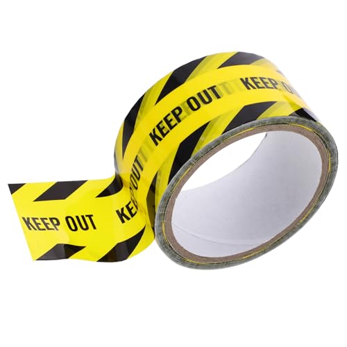 GETAJGHSD Sicherheitsband Selbstklebend Warnband für Wände Böden Rohre Industrie Stark Haftend Gelb Schwarze Markierung für Gefahrenbereiche Treppenband Klebeband Gelb Gestreift von GETAJGHSD
