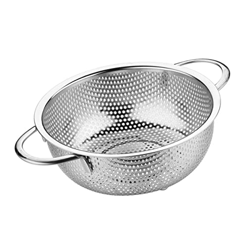 GETAJGHSD Siebkorb mit Doppelgriffen Küchenfilter für Frittierte Lebensmittel Gemüse und Obst Hochwertiger Abtropfkorb für Effizientes Abwaschen und Entwässern von GETAJGHSD