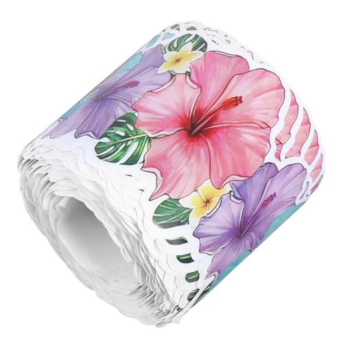 GETAJGHSD Tropische Pinnwand Bordüre Selbstklebend für Klassenzimmer und Zuhause mit Blumen und Blattmustern für Sommerdekorationen Einfache Anwendung und Entfernung Vielfältige Designs für von GETAJGHSD