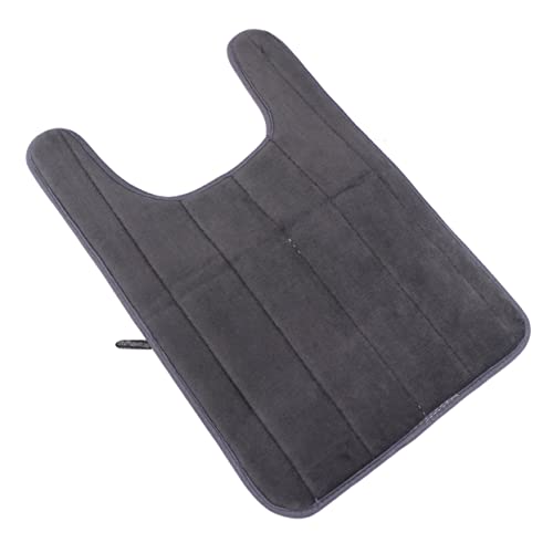 GETAJGHSD U Form Memory Foam Badteppich rutschfeste Toilettenmatte Dunkelgrau Waschbar Antirutsch und Komfortabel für Badezimmer und Toilettenbereich von GETAJGHSD