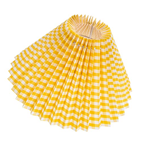 GETAJGHSD Vintage Tischlampenschirm Stoff Gelber Lampenschirm für Schreibtischlampe Faltbares Design für Nachttisch und Stehlampen Schützt Glühbirnen vor GETAJGHSD Vintage Tischlampenschirm Stoff Gelber Lampenschirm für Schreibtischlampe Faltbares Design für Nachttisch und Stehlampen Schützt Glühbirnen vor von GETAJGHSD