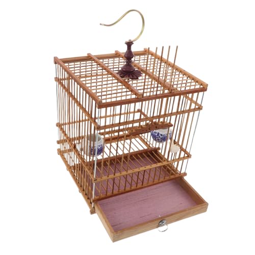 GETAJGHSD Vogelkäfig Rechteckig mit Abnehmbarem Boden und Haken Carbonisierte Oberfläche in Handgefertigt für Wellensittiche Zosterops und Goldfinken Langlebiger Outdoor Vogelkäfig mit von GETAJGHSD