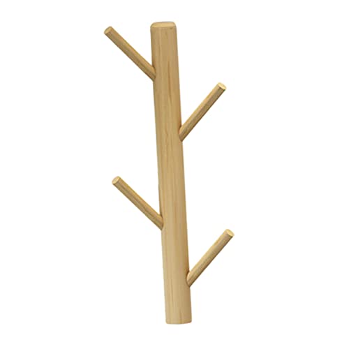 GETAJGHSD Wandmontierter Garderobenhaken aus Massivem Holz Multifunktionale Garderobenleiste zur Optimalen Raumnutzung für Flur Badezimmer und Schlafzimmer von GETAJGHSD