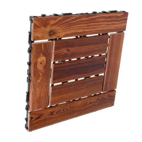 GETAJGHSD Wasserdichte Holzfliesen für Garten Balkon Poolbereich Robuste Langlebige Bodenbeläge für und Außenbereich mit Verstärkter Tragfähigkeit und Fortschrittlicher Kohlenstoffbehandlung GETAJGHSD Wasserdichte Holzfliesen für Garten Balkon Poolbereich Robuste Langlebige Bodenbeläge für und Außenbereich mit Verstärkter Tragfähigkeit und Fortschrittlicher Kohlenstoffbehandlung von GETAJGHSD