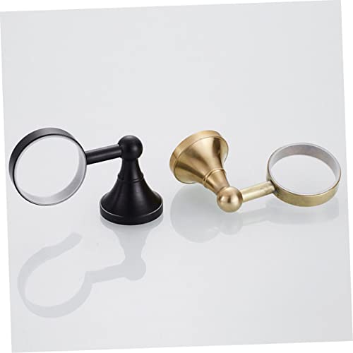 GETAJGHSD Zahnbürstenbecherhalter Wandmontage Kupfer Messing Chrom Oberfläche Badezimmer Becherregal Aufbewahrungsregal Mit Schrauben Schwarz von GETAJGHSD
