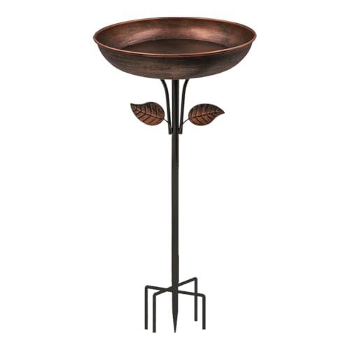 Abnehmbar 13 Zoll Dia Bowl Outdoor Garten Vogelbad mit Stahl Vintage Metall Vogelbad Schüssel freistehende Vogelfutter for Garten Yard Rasendekoration Abnehmbar 13 Zoll Dia Bowl Outdoor Garten Vogelbad mit Stahl Vintage Metall Vogelbad Schüssel freistehende Vogelfutter for Garten Yard Rasendekoration von GETBSTOOP