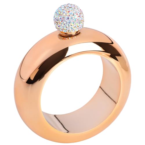 Armbandkolben Armreifskolben mit Kristalldeckel for Männer (Brilliant Rose Gold) von GETBSTOOP