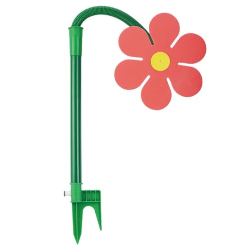 Crazy Daisy Sprinkler Dancing Flower Water Sprinkler for Rasen & Garten (rot) von GETBSTOOP
