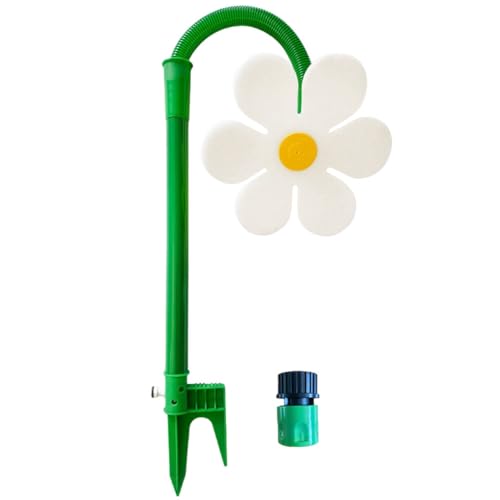Crazy Daisy Sprinkler Dancing Flower Water Sprinkler for Rasen & Garten (weiß) von GETBSTOOP