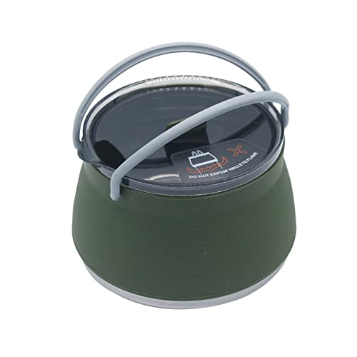 GETBSTOOP 1L Camping Cook Pot -freier Campingkessel faltbarer Wasser Pot Edelstahl unten ausgezeichnetes Geschenk for Reisebereich Picknick zum Wandern von GETBSTOOP