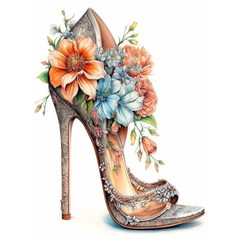 GETBSTOOP 5D DIY Vollrunde Bohrer Diamant Malerei mit hohen Heel-Schuhen Craft 30x40 cm von GETBSTOOP
