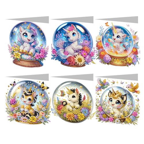 GETBSTOOP 6PCS Kristallkugel Pferdestone Malkarten Kit Zeichnungskarte Daily Wish Card for Feiertagsparty Gefälligkeiten GETBSTOOP 6PCS Kristallkugel Pferdestone Malkarten Kit Zeichnungskarte Daily Wish Card for Feiertagsparty Gefälligkeiten von GETBSTOOP