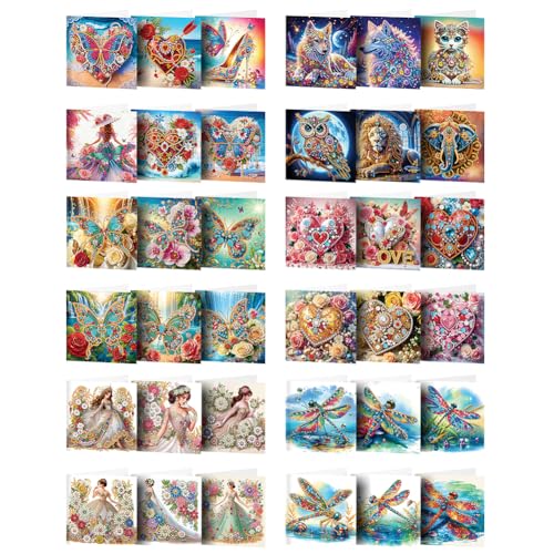 GETBSTOOP 6PCS Malerei Begrüßung Karten Schmetterling DIY Malerei GETBSTOOP 6PCS Malerei Begrüßung Karten Schmetterling DIY Malerei von GETBSTOOP