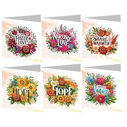 GETBSTOOP 6PCS Spezielle Form Cartoon Diamant Handgefertigte Karte DIY Malerei von GETBSTOOP