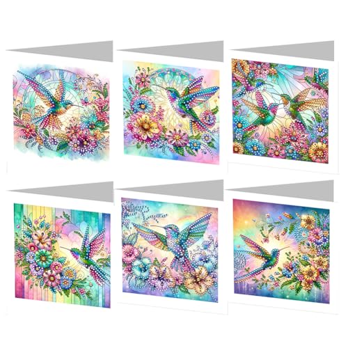 GETBSTOOP 6PCS Spezielle Form DIY Malerei Karten -Strass -Malkarte Kit Diamant Dail GETBSTOOP 6PCS Spezielle Form DIY Malerei Karten -Strass -Malkarte Kit Diamant Dail von GETBSTOOP