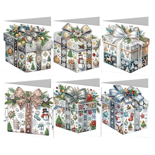 GETBSTOOP 6PCS Weihnachtsgeschenkbox Diamant Handgemachte Karte Diy Malerei GETBSTOOP 6PCS Weihnachtsgeschenkbox Diamant Handgemachte Karte Diy Malerei von GETBSTOOP