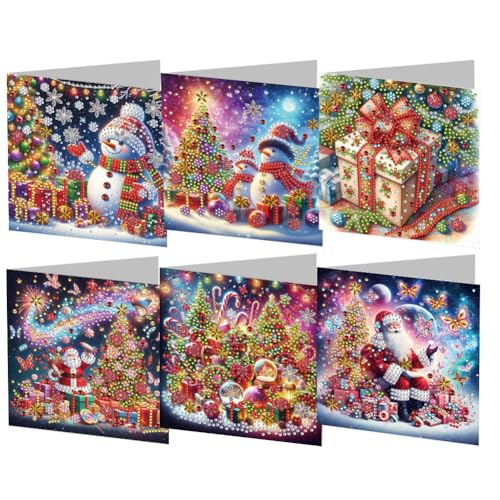 GETBSTOOP 6PCS Weihnachtstiere Strass Stine Maltes Kit Daily Wish Card Malerei Grußkarte for Feiertagsparty Gefälligkeiten GETBSTOOP 6PCS Weihnachtstiere Strass Stine Maltes Kit Daily Wish Card Malerei Grußkarte for Feiertagsparty Gefälligkeiten von GETBSTOOP